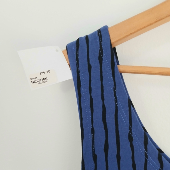 NWT- M x MATTHILDUR -Icelandic-Handmade -Blue and Black -Sleeveless-dress-Size M - Picture 9 of 13